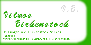 vilmos birkenstock business card